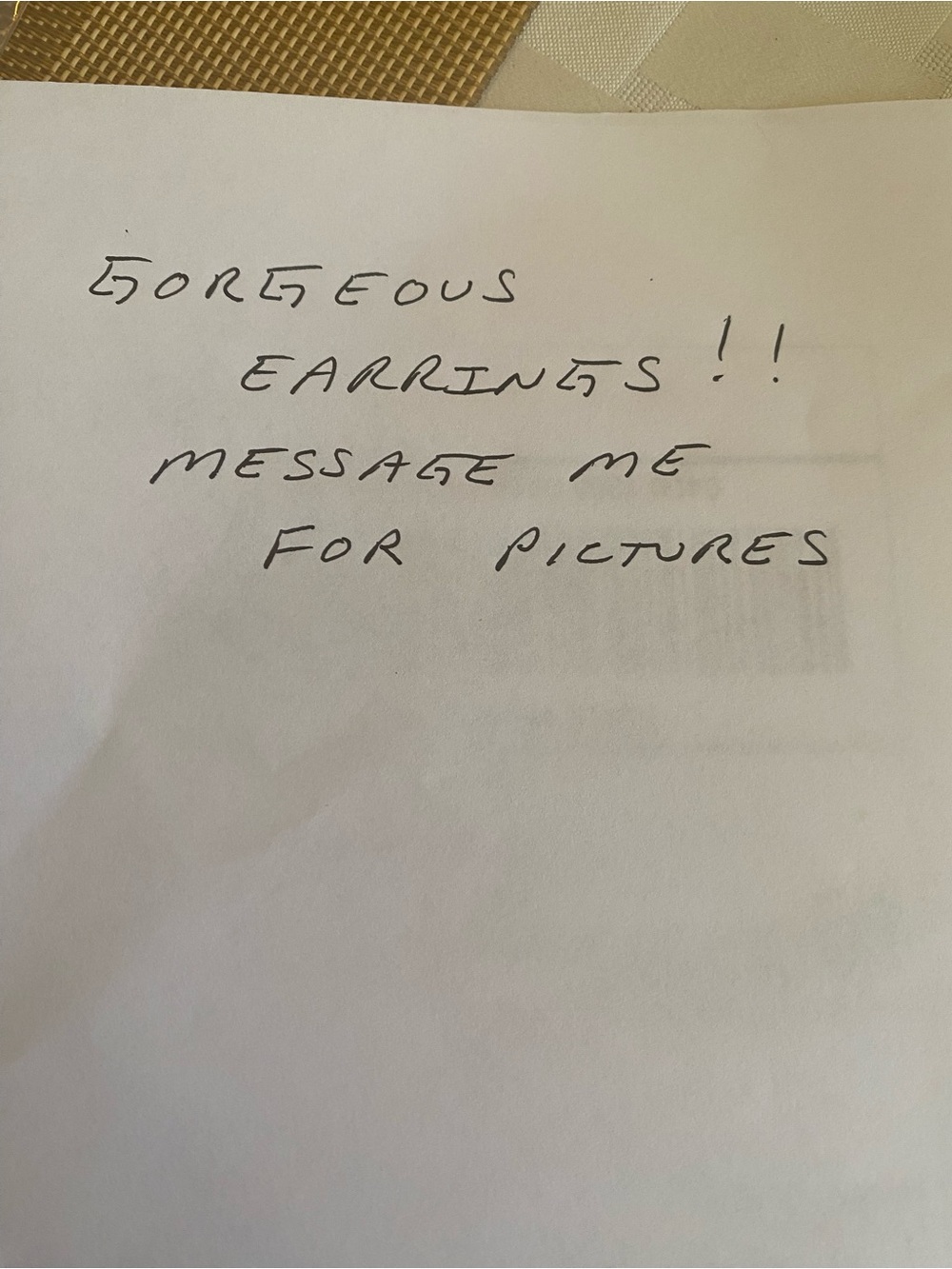 Gorgeous White Earrings - Brand Unspecified